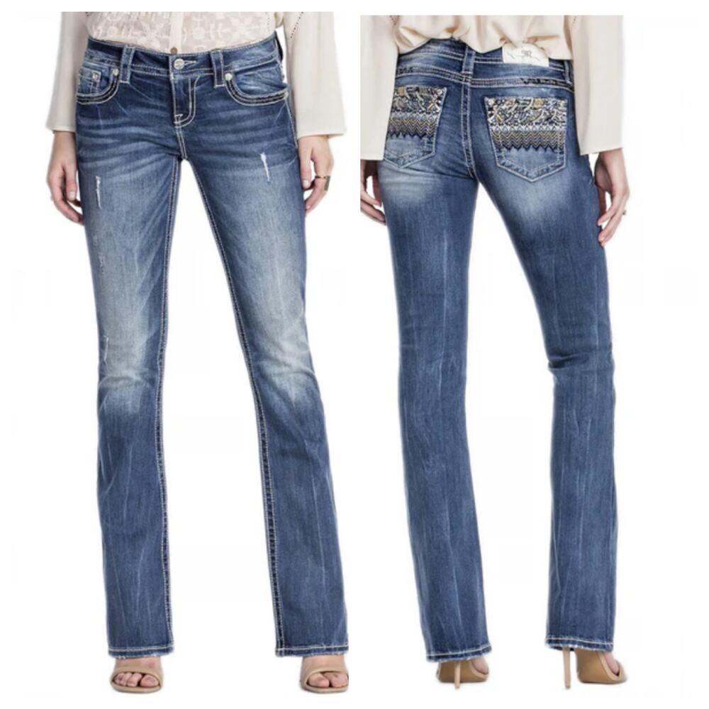 MISS ME SIGNATURE RISE
MEDIUM WASH BOOT CUT
DENIM size 28